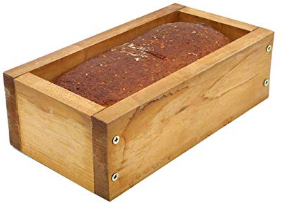 Holzwerk Premium Brot-Backform aus hitzebeständigem massivem Ahorn-holz – hochwertiger Brot-Backrahmen inkl. Rezept– natürlicher Holz-backrahmen – Handarbeit – Made in Germany