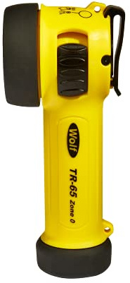 Wolf TR-65 ATEX Zone 0/21 Linterna LED compacta de seguridad en ángulo recto intrínsecamente segura