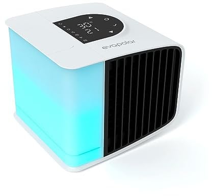 Refroidisseur d'air pour Bureau - Climatiseurs Portables - Petit Ventilateur à Glace - Refroidisseur d'air par évaporation, Evasmart Blanche