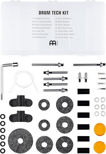 Meinl Cymbals Drum Tech Kit - Schlagzeug Zubehör - 46-teiliges Ersatzteile Set - Inklusive Aufbewahrungsbox (MDTK)