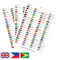 LANA KK Sticker-Flaggen der Welt - 3x DIN A5 Bogen mit 200 verschiedenen Länderflaggen in jeweils 10x6mm, Aufkleber, Sticker, für Weltkarte, Reisetagebuh