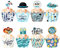 48 Stück Vatertag Cupcake Topper und Wrapper, Happy Father's Day Party Dekorationen, Kuchendekorationen für Vatertag Party Supplies