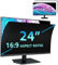 STARY Computer Privacy Screen Filter 24 Inch for 16:9 Widescreen Monitor, Anti Glare Blue Light UV-Blocking Privacy Screen for Computer Monitor Shield on Data Confidentiality/Easy Install in Seconds