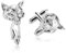 Manschettenknöpfe Herren Tracht, Silber Manschettenknöpfe Herren Tracht Fuchs Vatertagsgeschenk 1.6X2.2CM