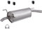 ATEC Germany Auspuff Schalldämpfer Set 1x Endschalldämpfer, mit Montagematerial Kompatibel mit OPEL CORSA C (X01)