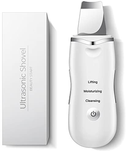 Skin Scrubber, Face Spatula Pore Cleaner Blackhead Remover Tool with 3 Modes for Cleansing|Moisturizing|Lifting (Beige)