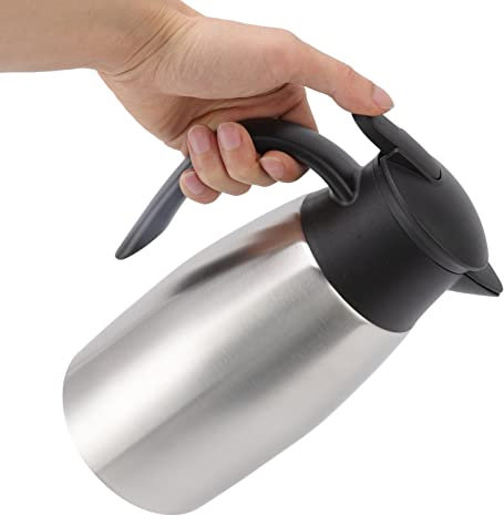 Carafe à Café Thermique, Isotherme En Acier Inoxydable à Double Paroi, Flacon Isotherme, Distributeur De Boissons à Eau Pour Garder le Café Et le Thé Chauds Pendant 12 Heures(2L)