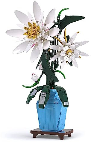 NOOLY 800 Pcs Blumen Konstruktionsspielzeug für Heim- und Bürodekoration KLJMH-01 (Epiphyllum)