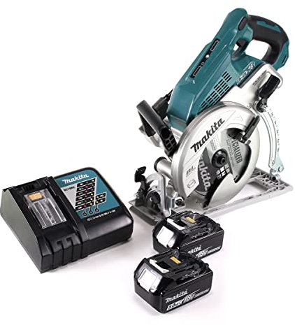 Makita DRS 780 RT Akku Handkreissäge 36V (2x18V) 185 mm Brushless + 2x Akku 5,0Ah + Ladegerät