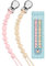 Yolnkos Attache Sucette Garçons Filles Silicone Soothie Tétine Clips Porte Accroche Chaîne Cadeau de Douche de Bébé 2pcs(Rose,Beige)