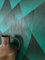 NEWROOM Papier peint Vert Graphique Intissé - Moderne Turquoise Noir Ligne Texture