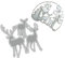 IFUDE Stanzschablone Weihnachts Baumkreis-Rahmen und Hirsch Stanzformen Set für DIY Scrapbooking und Kartenherstellung Dekorative Papierformen Fotoalben (2), Silber