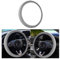 Adunsiaoto Autos Lenkradbezug Mikrofaser Leder Lenkradhülle, Auto Lenkradbezug Leder Universal 38cm, Universal Gemütliche Atmungsaktive Lenkradschoner(Grau)