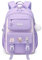 Tanou Mochila Colegio Niña, 22 litros Mochilas Escolares Transpirable para Niñas de 9 a 16 Años, Bolsa Escolar Adolescente de Nylon Impermeable para Escolar Viajes y Casual, Morado