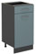 Vicco Küchenunterschrank R-Line, Schubladenschrank für die Küche, Blau-Grau, 40 cm ohne Arbeitsplatte