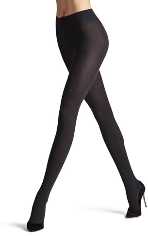 FALKE Damen Family Rib Strumpfhose atmungsaktive nachhaltige Baumwolle blickdicht breiter Komfortbund für druckfreien Halt flache Naht für druckfreie Fußspitze einfarbig gerippt 1 Stück