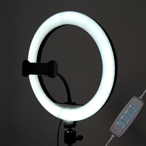 TronicXL Großes Ringlicht ohne Stativ RingLight mit Handy Halterung für Tripod 1/4 Kamerastativ für Foto Video Streaming Smartphone TikTok kompatibel mit Apple iPhone Samsung Xiaomi TikTok Insta