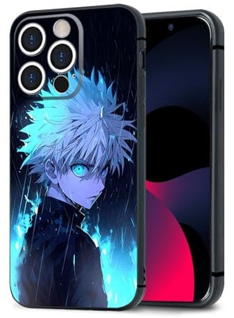 HWLHJJ Killua Zoldyck HxH Anime Character Silicone TPU Case - Cool Black Artistic Manga Mobile Phone Case for iPhone 14 Plus