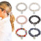 Haargummis 6 Stück Perlen Haargummi Haargummi mit Perlen Elastischer,Elastische Haargummi Damen,Beaded Hair Ties,Haargummi Perlen,Scrunchies Haargummi Elastisch Dehnbar Haarschmuck für Damen