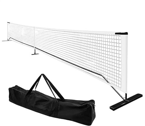 Tennisnetz, abnehmbares 6,7 m Tennis-Übungsnetz mit Tragetasche, 9,5 kg Auffahrt, Badmintonnetz, verstellbares Netz, vielseitiges Sportnetz für Hinterhof, Auffahrt und Freizeitsport