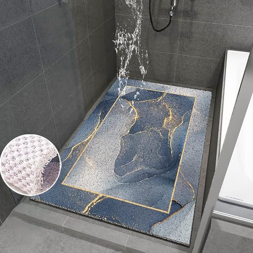Pevfeciy Tappetino doccia palestra 50x50 cm Tappetino doccia antiscivolo per Hotel bagni moderni Tappeto doccia antiscivolo PVC morbido e confortevole Alta permeabilità