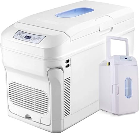 Pink Beryl Mini Fridge Freezer 35L, Car/Truck 24 V/12 V/220 – 240 V, Portable Thermoelectric Fridge/Freezer for Driving, Travel, Home Use