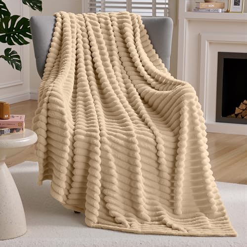 Joiedomi Braune Kuscheldecke für Sofa, 127 * 177cm, Flauschige Fleece-Decke, Geschenk für Frauen, Mütter und Mädchen, Weiche Wolldecke Warme Flanelldecke als Tagesdecke