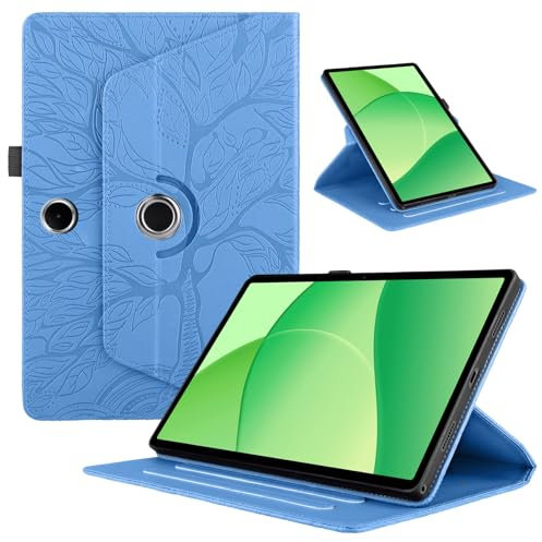TEDTIKJT Custodia per Oppo Pad SE 11 2025 (Models:OPD2417) Custodia Pelle PU Flip 360°Multi Angolo Ruotabile Supporto Protezione per Oppo Pad SE 11 2025 Tablet Cover, Blu Albero