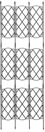 Trellis vegetal: marco de vid al aire libre, red de jardín ajustable | Valla de flores de madera, panel de balcón de metal, arco decorativo de patio, soporte vegetal en maceta, rejilla extensible