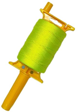 Bosiyrggrl Ligne avec Poignée, en Nylon de 600 Pieds de Longueur, 18 Cordes en Nylon Tressées pour le Jardinage, Bobine de Ligne de Rechargeable