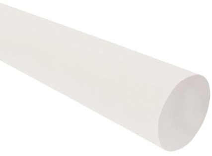 Sellon24 Corrimano in legno di faggio laccato bianco, diametro 42 mm, lunghezza 3000 mm, corrimano per scale, ringhiera in legno massiccio