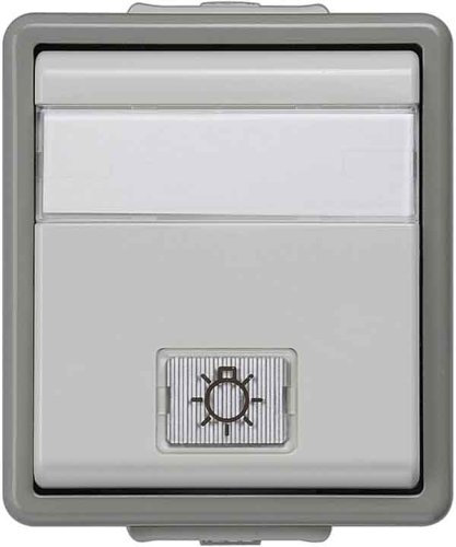 BJC Delta Betätigungsplatte Oberfläche Licht mit Lampe schwenkbar Delta IP44