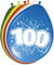 Folat 08300 - Zahlenballons/Ballon mit Zahl 100-12 / 30 cm - 8 STK.