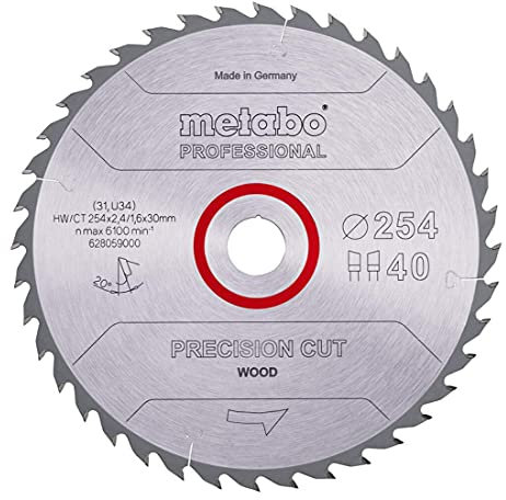 Metabo Kreissägeblatt HW/CT 254 x 30, 40 WZ 20 Grad, 628059000