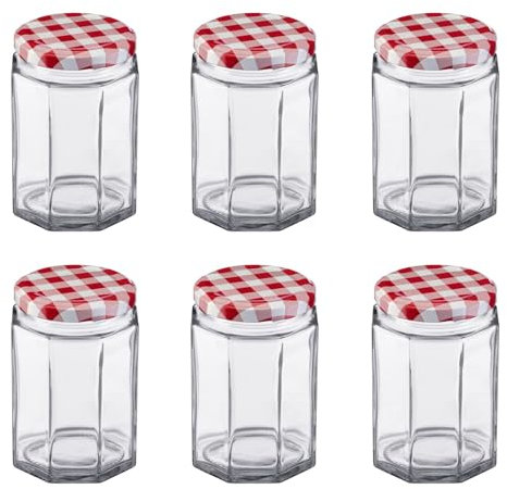 Westmark 6 Gläser mit Twist-off Schraubdeckel, Eckig, Füllvolumen: 270 ml, ø 63 mm, Glas, 66432270