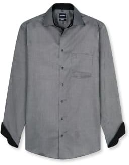 OLYMP Herren Oberhemd Langarm - Level Five, Comfort Fit, 100% Baumwolle & New Kent Kragen - Pflegeleichtes Hemd Herren