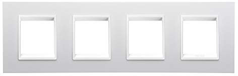 Gewiss Chorus – Placca Lux Interruttore 2 + 2 + 2 + 2 poli orizzontale Monochromo