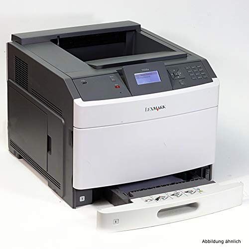 Lexmark T650n monochrom Laserdrucker (A4, 43 S/min, 128MB Speicher, 350 Blatt, USB 2.0) weiß/grau