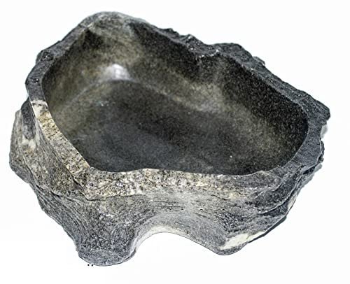 Dragon - Wasserschale - Futternapf - Wassernapf - Felsschale XLarge Granite Rock 2250 ml, BTH 30x24x8 cm