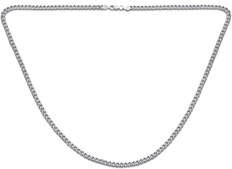 Bling Jewelry Massive 3 9MM Franco Square Box Oder Stark Diamantgeschnittene .925 Sterling Silber Miami Cuban Curb Chain Halskette Für Männer Jugendliche Und Frauen 16 18 20 24 Zoll