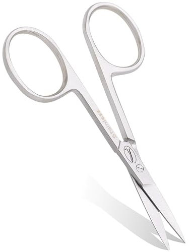 Fine Lines - Thin Nail Scissors - Stainless Steel STRAIGHT Scissor for Women & Men - Silver Manicure Scissors for Nails, Cuticle & Hair Trimming- Suitable for Manicure, Pedicure, Hair & Beard Grooming