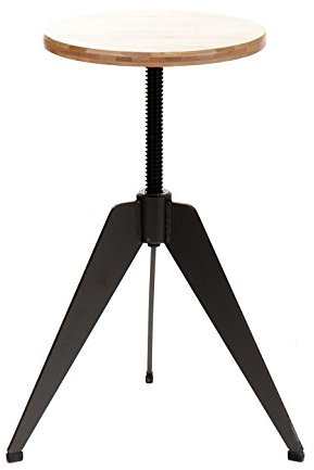 Wink design, Sola, Sgabello Regolabile a Vite, Legno, Grigio