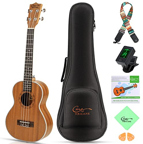 Hricane Ukulele Concierto Professionale Opaco Kit Ukulele Concert con Busta Grosso E altri Accessori (23 Pollici)