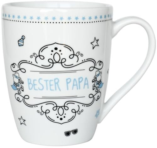 Sheepworld Tasse mit Spruch Bester Papa | Kaffeetasse, Porzellan, 30 cl | Sheepworld Lieblingstasse, Geschenk, Vatertag | 59267