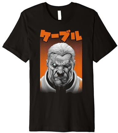 Marvel X-Men Cable Kanji Head Shot Premium T-Shirt