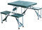 Outsunny Tavolo da Picnic con 4 Sedie Richiudibile a Valigetta Pieghevole Portatile Alluminio 84.5 × 39 × 10cm