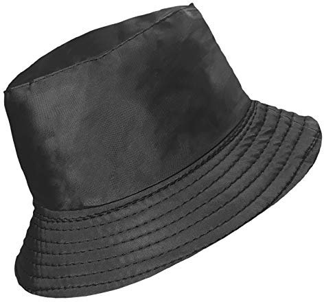 TOSKATOK Chapeau de Festival de Seau de Jour pluvieux imperméable pour Femmes avec Doublure en Polaire-Taille Unique-Noir