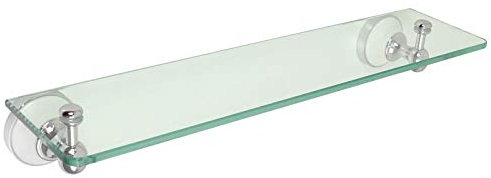 Welfenstein Nostalgie Glasablage Glasregal 50cm Retro Keramik Messing D7-83