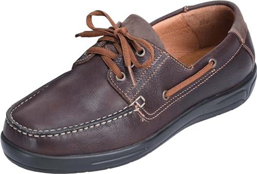 Cosyfeet Will - Chestnut - 9-3H Width - Extra Wide Men's Shoes