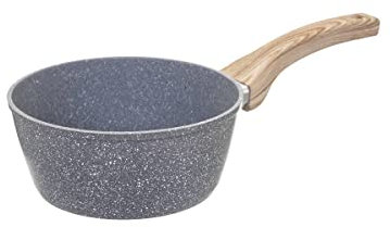 Secret de Gourmet - Casserole D 16 cm en Aluminium Forgé aspect pierre Ligne Nature Tous feux